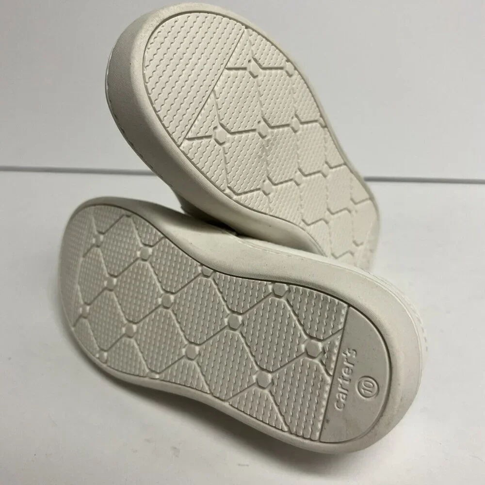 Carters' Little Kids' Nettie Slip On Shoes White, Girls' Size 10 M